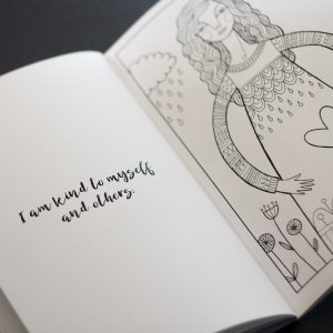 Interior of Courageous Coloring book for teen girls and women